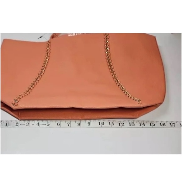 Badgley Mischka Orange Tote Bag with Floral Scarf - Picture 8 of 16